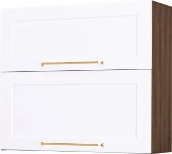 Szafka 80 górna Laurencja (biały lakier mat/orzech Foresta)