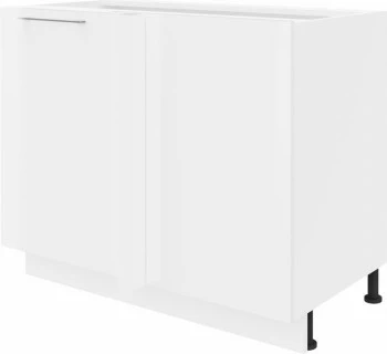 Szafka narożna dolna-prosta prawa Loara na kosz cargo (nerka) (biały połysk)