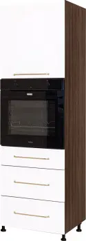 Wysoka zabudowa piekarnika lewa Loara z Easy Box (biały połysk/orzech Foresta) 