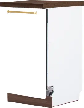 Dolna zabudowa zmywarki 45 Loara (biały połysk/orzech Foresta)