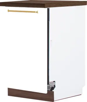 Dolna zabudowa zmywarki 60 Loara (biały połysk/orzech Foresta)