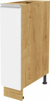 Szafka 20 dolna Monia na kosz cargo (biały połysk/dąb Soma ciemny) 