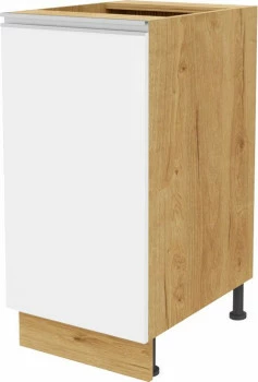 Szafka 40 dolna prawa Monia (biały połysk/dąb Soma ciemny)