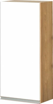 Szafka 45 górna prawa wys.100cm Monia (biały połysk/dąb Soma ciemny)