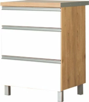 Szafka 60 dolna szufladowa Monia z Easy Box (biały-połysk dąb soma ciemny)