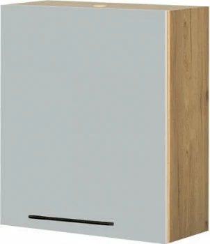 Szafka 60 górna suszarka lewa Monia (szary/dąb Soma ciemny)