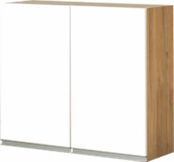 Szafka 80 górna Monia (biały połysk/dąb Soma ciemny)