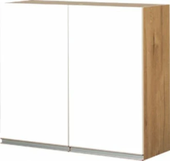 Szafka 80 górna Monia na suszarkę (biały połysk/dąb Soma ciemny)
