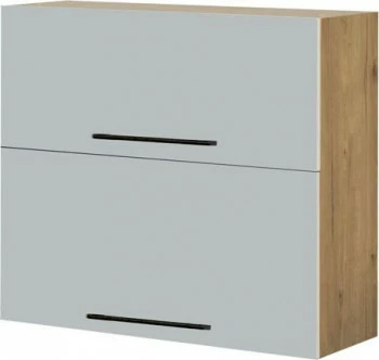 Szafka 80 górna dzielona Monia (szary/dąb Soma ciemny)