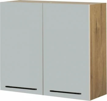 Szafka 80 górna suszarka Monia (szary/dąb Soma ciemny) 