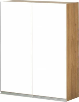 Szafka 80 górna Monia 100cm na suszarkę (biały połysk/dąb Soma ciemny) 