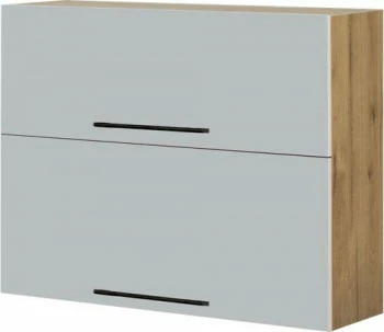 Szafka 90 górna dzielona Monia (szary/dąb Soma ciemny)