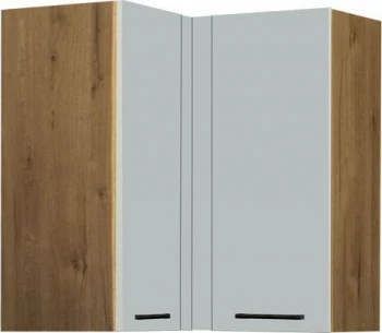 Szafka narożna górna (litera L) Monia (szary/dąb Soma ciemny)