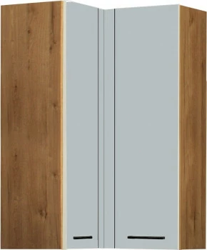 Szafka narożna górna (litera L) Monia 100cm (szary/dąb Soma ciemny)