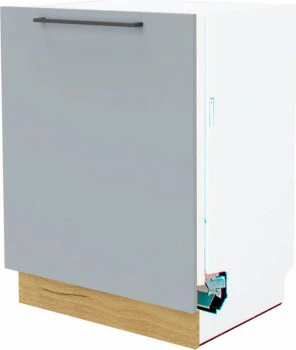 Dolna zabudowa zmywarki 60 panel zakryty Monia (szary/dąb Soma ciemny)