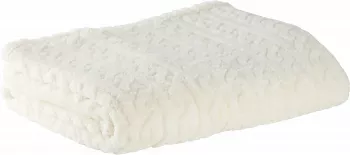 Koc żakardowy Warkocz 62 (kremowy) 