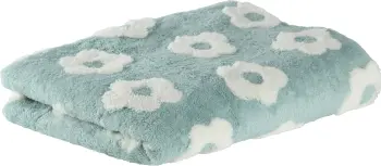 Koc żakardowy Daisy 63 (niebieski/biały) 