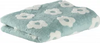 Koc żakardowy Daisy 63 (niebieski/biały) 