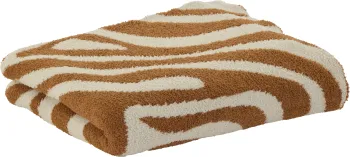 Koc żakardowy 69 (rudy/kremowy) 