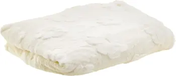 Koc żakardowy Flowers 39 (biały) 