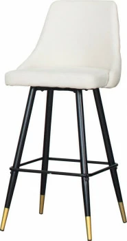 Krzesło-hoker Laurencja 6 (beżowy/nogi:czarno-złote) 