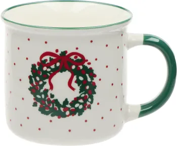 Kubek Christmas 158 (biały/zielony) 