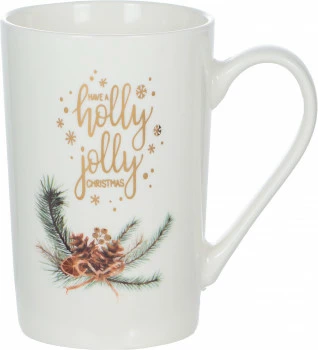 Kubek ceramiczny Christmas (biały z napisem) 