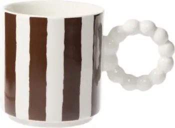 Kubek Rayas 166 (biały/ciemnobrązowy)