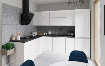 Kuchnia Kampara (biały lakier połysk) 