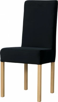 Krzesło KWN (dąb Soma ciemny/plusz czarny) 