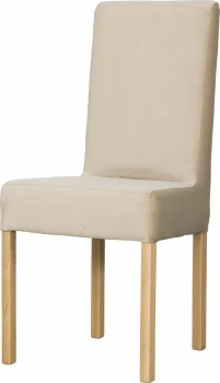 Krzesło KWN (dąb Soma ciemny/plusz beż) 