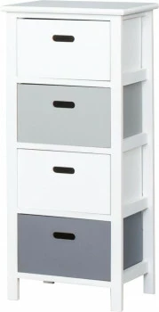 Szafka łazienkowa Skandina 3 (biało/szara) 