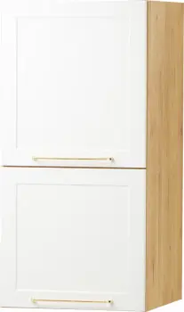 Zabudowa nadblatowa lewa Laurencja (biały lakier mat/dąb Soma ciemny)