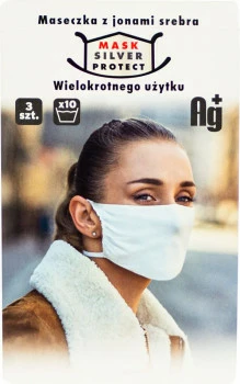 Maseczka ochronna na twarz (3szt) biała 