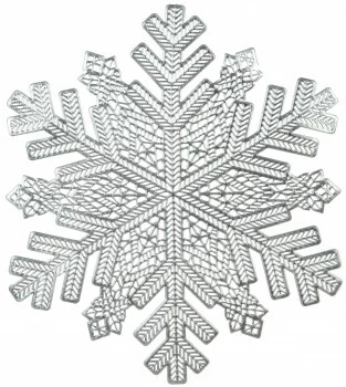 Srebrna mata stołowa śnieżynka 