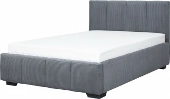 Łóżko tapicerowane 120 Mindy (sztruks grafit) ze stelażem i pojemnikiem