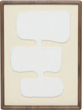 Obraz boucle Darkwood 15 (kremowy/ciemny brąz)