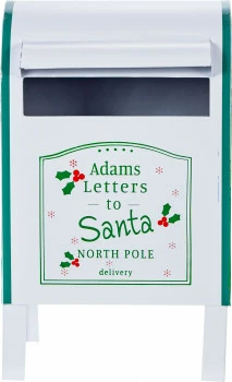 Świąteczna skrzynka na listy MERRY (kolor:biały/zielony)