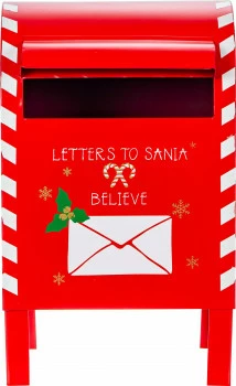 Świateczna skrzynka na listy MERRY (kolor: czerwony/biały) 