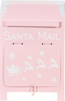 Świąteczna skrzynka na listy MERRY 179 (kolor: różowy/biały) 