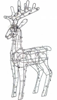 Dekoracja jelonek z ledami na baterie (srebrny) 