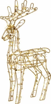 Dekoracja jelonek z ledami na baterie (złoty) 