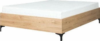 Łóżko 2-osobowe 140 Panama (dąb Soma ciemny) ze stelażem