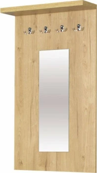 Wieszak z lustrem Panama (dąb Soma ciemny) 