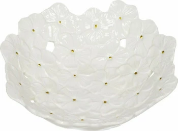 Patera z motywem kwiatowym Fabelle 24 (biały) 