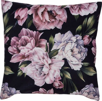 Poszewka Peony 117 (czarna w kwiaty) 