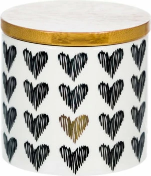 Pojemnik mały w serduszka z bambusową pokrywą Gifto 4 