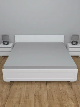 Prześcieradło z gumką (szare-180x200x30cm) 