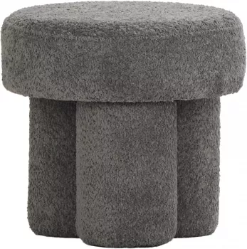 Puf Grzybek (boucle grafit) 