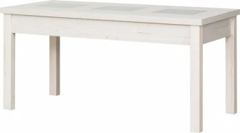 Stolik prostokątny ze szkłem 120cm (dąb Soma perłowy) 